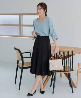 Tiaclasse ポンチフレアスカート ブラック