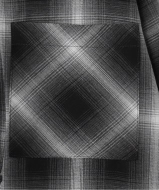 WEGO フードチェックBIGシャツ ブラック