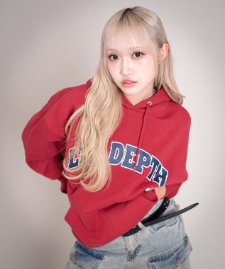 WEGO 【ユニセックス着用ITEM/MLサイズ展開】カレッジプルパーカー レッド