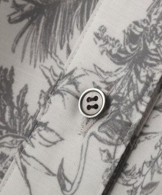 YECCA VECCA サファリ柄フレアシャツワンピース Off White