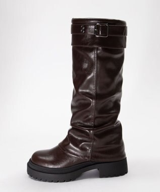 WEGO ベルトカバーロングブーツ ブラウン