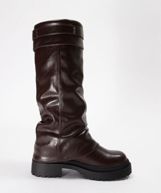 WEGO ベルトカバーロングブーツ ブラウン