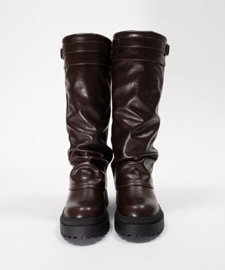 WEGO ベルトカバーロングブーツ ブラウン