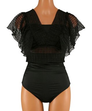 San-ai Resort（三愛水着楽園） フリルスリーブノンワイヤービキニ　9M　【San-ai Resort（サンアイリゾート）】 ブラック