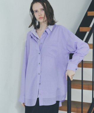 YECCA VECCA シアーレイヤードシャツ Lavender