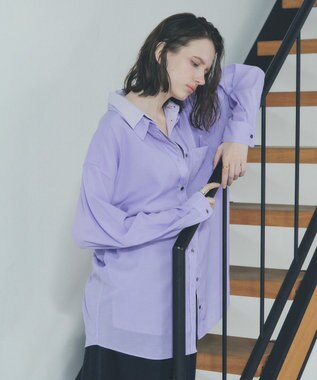YECCA VECCA シアーレイヤードシャツ Lavender