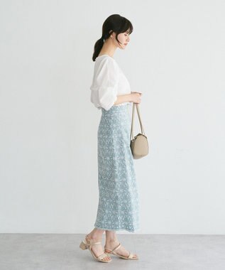 YECCA VECCA ハシゴレースタックスリーブブラウス Off White
