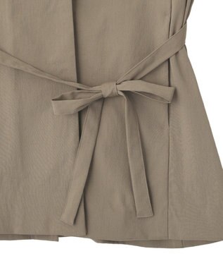 YECCA VECCA ドライタッチウエストベルトジレ Dark Beige