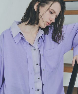 YECCA VECCA シアーレイヤードシャツ Lavender