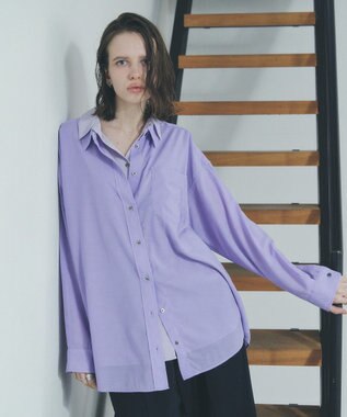YECCA VECCA シアーレイヤードシャツ Lavender