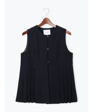 Te chichi 【セレモニーアイテム】サイドプリーツペプラムジレ（セットアップ可） ネイビー
