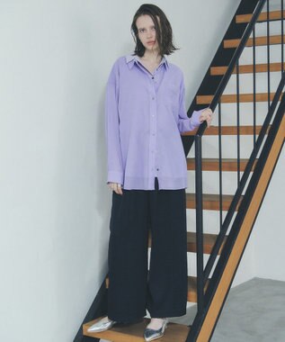 YECCA VECCA シアーレイヤードシャツ Lavender
