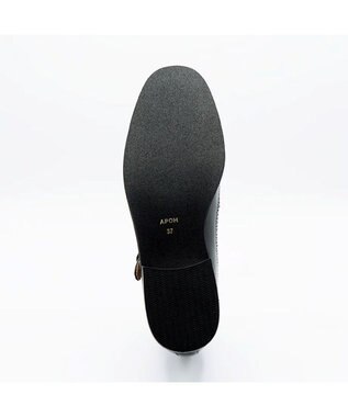 APOM 本革メリージェーンブローグシューズ 30 ブラックG