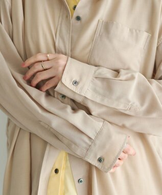 YECCA VECCA シアーレイヤードシャツ Beige