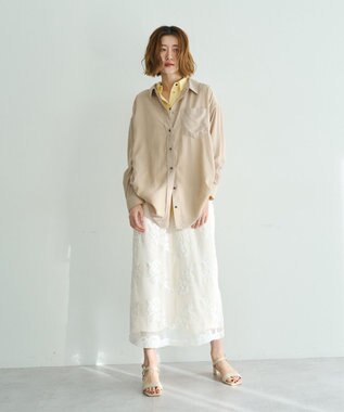 YECCA VECCA シアーレイヤードシャツ Beige