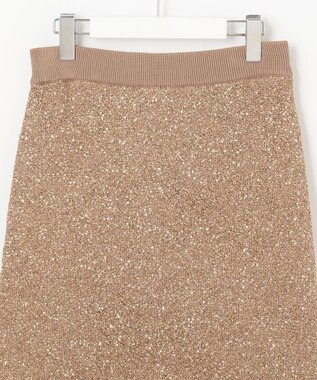自由区 S 【カタログ掲載】スパンコールストレッチ スカート モカ