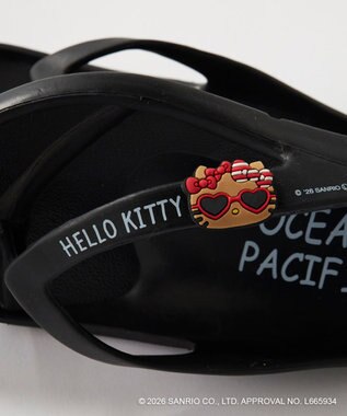 OP／FILA 【Ocean Pacific×ハローキティ】ビーチサンダル ブラック