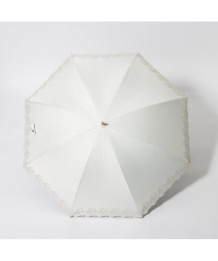 UNBILLION cache nez / フラワーラメ刺繍ショートパラソル ホワイト