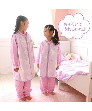 Mother garden マザーガーデン ユニコーン ふわふわ キッズ スリーパー 《ポップ柄》 M/L サイズ あったかベスト -