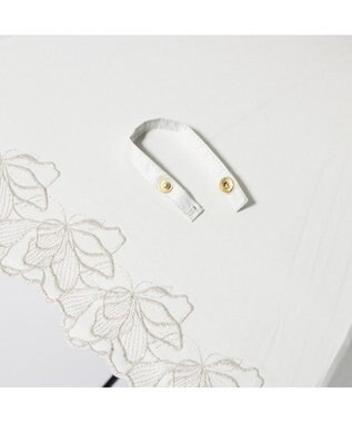 UNBILLION cache nez / フラワーラメ刺繍ショートパラソル ホワイト