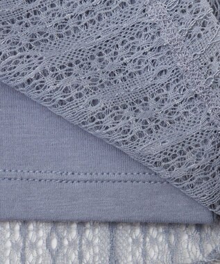 earth music&ecology レースドッキングプルオーバー Grayish Blue