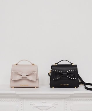 Maison de FLEUR パールリボンバッグ Pink