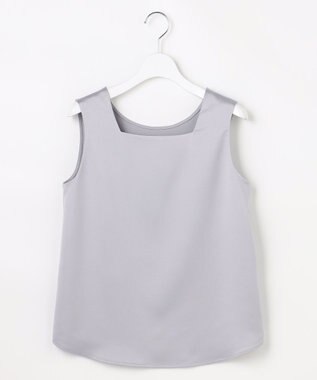 ANY SIS 【2WAY】サテン タンクトップ ライトグレー