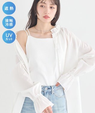 earth music&ecology 【予約】適ON カップ付きキャミソール オフホワイト