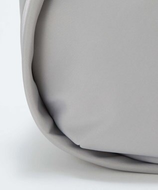 TOPKAPI 【Breath TOPKAPI】【撥水】ツヤ ナイロン ショルダー付き ラウンド トートバッグ ライトグレー