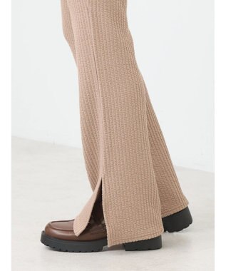 earth music&ecology ぽこぽこスリットパンツ Mocha