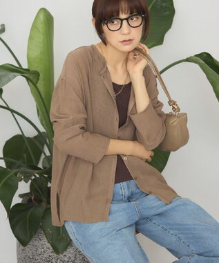 AMERICAN HOLIC 楊柳シアーブラウス Mocha