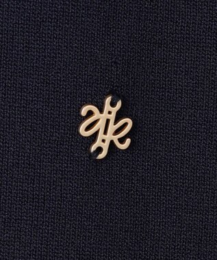 組曲 L 【先行予約】ストレッチクリアニット 5分袖プルオーバー ネイビー系