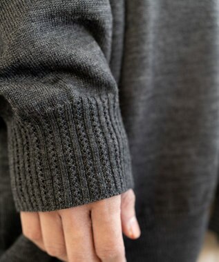 muuc エクストラファインメリノ・V襟オーバーサイズカーディガン グレー