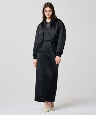 ラスターサテン スカート（uncrave WHITE）