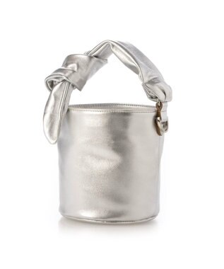 UNBILLION VERYコラボ ペルケ perche / リボンハンドル2WAYバケツショルダーバッグ シルバー