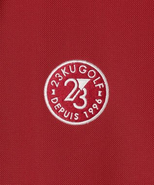 23区GOLF 【WOMEN】AIR TOOL七分袖ポロシャツ レッド系