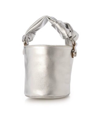 UNBILLION VERYコラボ ペルケ perche / リボンハンドル2WAYバケツショルダーバッグ シルバー