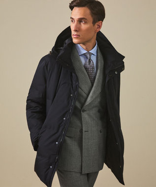 GOTAIRIKU WEB限定【仕事で着られる】ドレスダウンコート_ストレッチツイル_25年新作