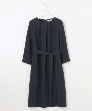 J.PRESS LADIES S 【WEB限定カラーあり・洗える】セラテリーダブルクロス ワンピース ネイビー系