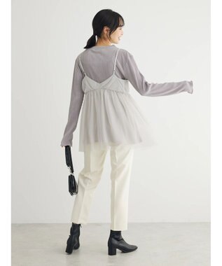 Green Parks チュールキャミビスチェ Gray Beige