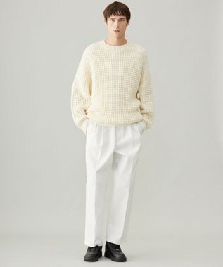 UNFILO MENS 【新色追加】FINE MOVE デニム タックパンツ [24年商品] ホワイト