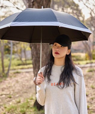 AURORA 【WEB限定】 バイカラー晴雨兼用長傘 ブラック