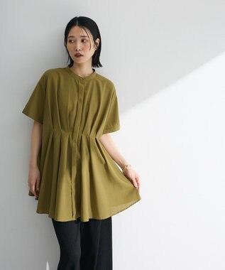 Green Parks ウエストタックシャツチュニック Olive