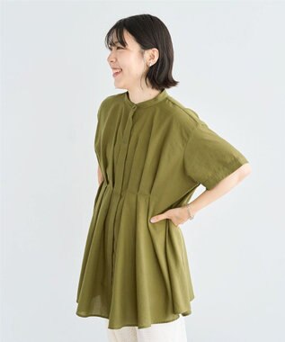 Green Parks ウエストタックシャツチュニック Olive