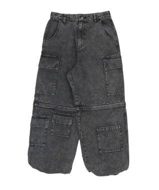 WEGO 2WAYマルチデニムカーゴパンツ デニムブラックソノタ