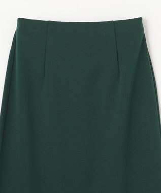 ANY L 【洗濯機可/ウエストゴム】Ａラインジャージースカート グリーン