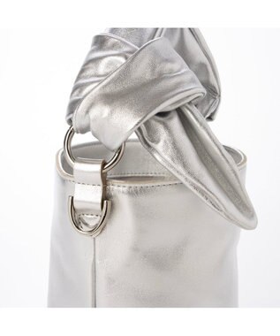 UNBILLION VERYコラボ ペルケ perche / リボンハンドル2WAYバケツショルダーバッグ シルバー