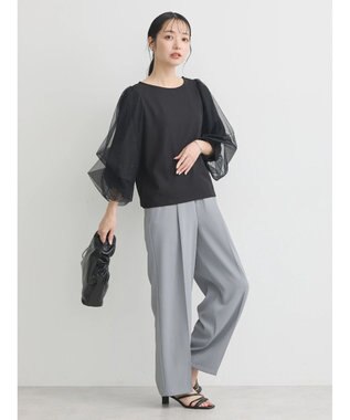 earth music&ecology キラキラストーンプルオーバー Black