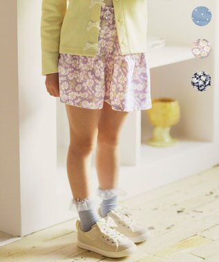  総柄フリル キュロット