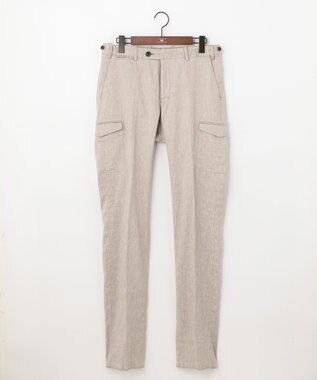 JOSEPH ABBOUD 【予約受注生産】リヨセルリネンシャンブレー パンツ ベージュ系